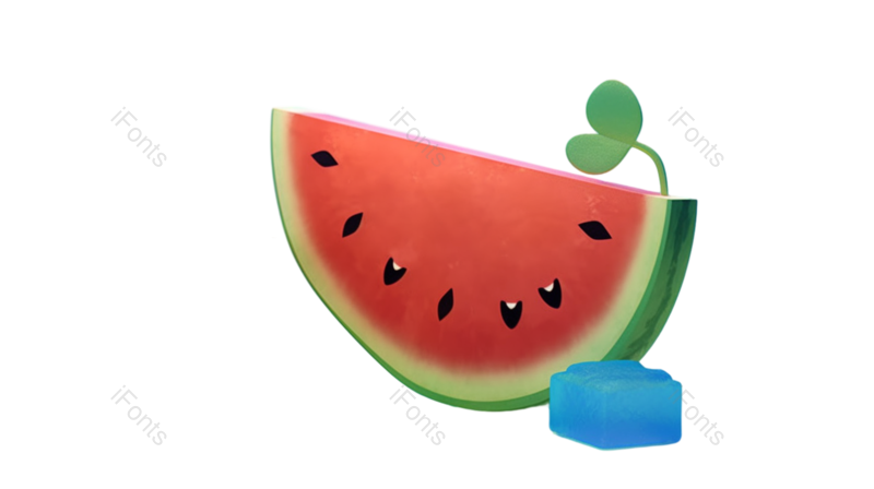 西瓜图片,卡通元素,夏天PNG,插画免抠素材